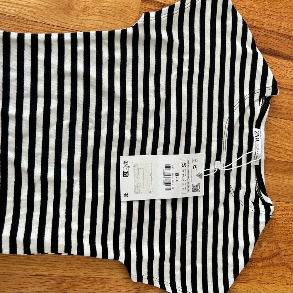Zara Monochrome Striped Tee